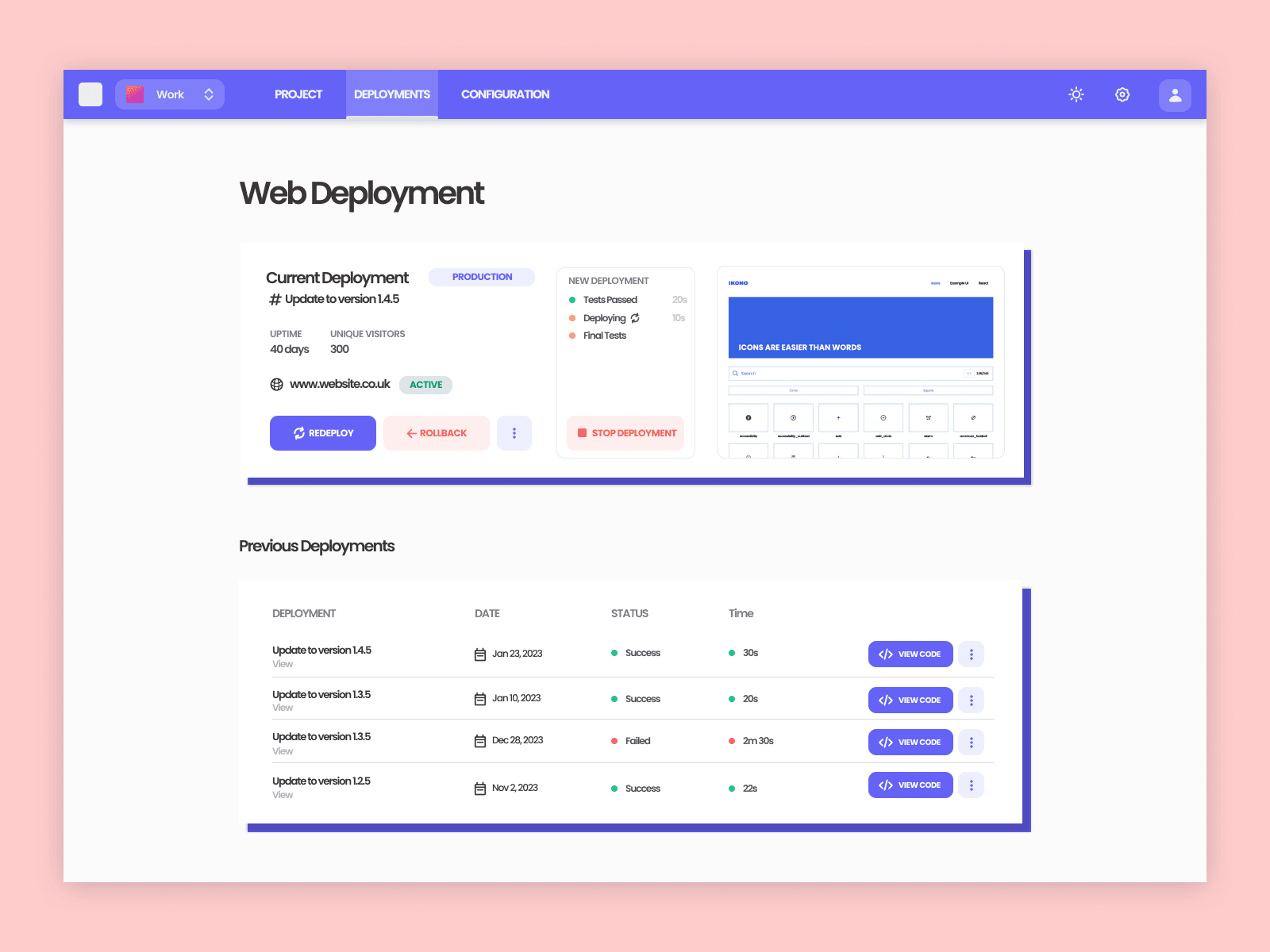 Web Dashboard